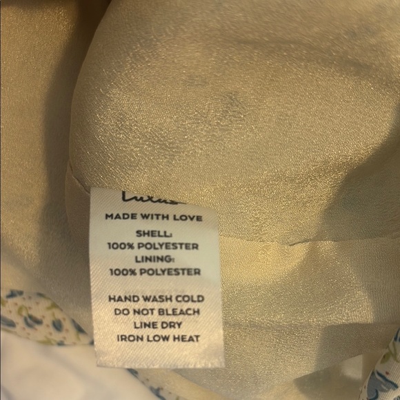 Lulu’s Medium dainty blue Floral Cream Dress - Picture 5 of 5